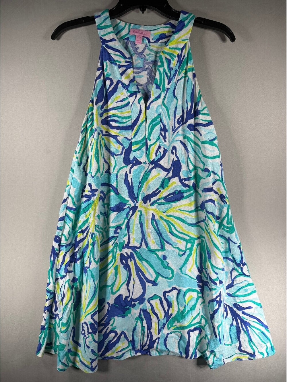 Lilly Pulitzer Women's Achelle Swing Dress in Pool Blue Stay Cool Size XXS